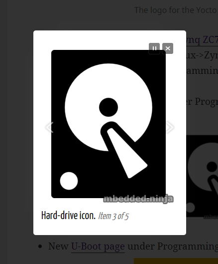 Screenshot of the lightbox effect added to images on blog.mbedded.ninja.