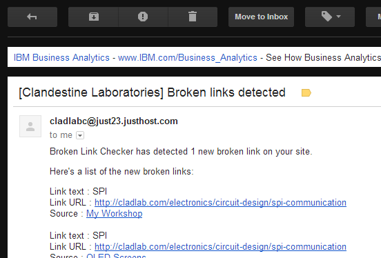 The 'Broken Link Checker' plugin sends you an email when it detects a NEW broken link.