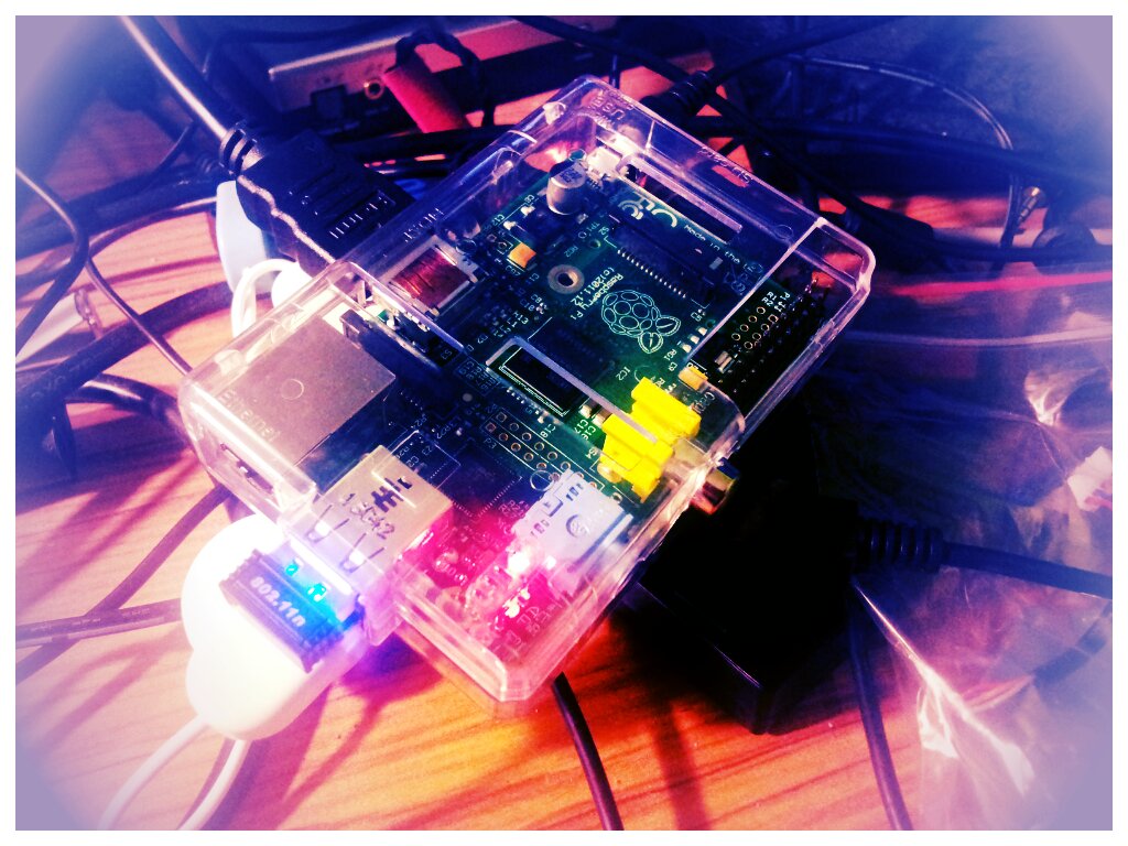 The RaspberryPi while testing.